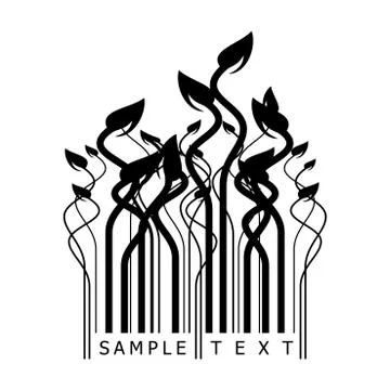 Floral barcode Stock-Illustration