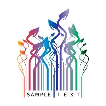 Floral barcode Stock Illustration