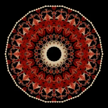 Floral beautiful vector mandala pattern. Ornamental background.  Baroque Dama Illustrazione stock