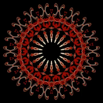 Floral beautiful vector mandala pattern. Ornamental background.  Baroque Dama Stock Illustration