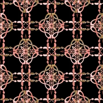 Floral beautiful vector seamless pattern. Ornamental background. Arabesque style Illustrazione stock