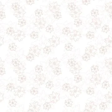 Floral beige pattern. Seamless texture with flowers. Vector. Stock Illustration