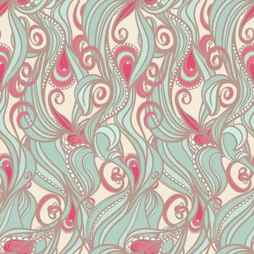 Floral blue pattern Stock Illustration