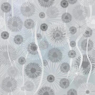 Floral blur pattern. Winter snow monochrome nature background Stock Illustration