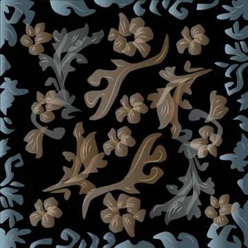Floral Border and Frame Background Vector イラスト素材