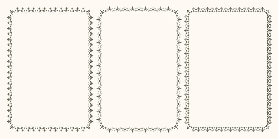 Floral border and frames イラスト素材