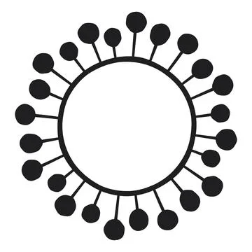 Floral border of circular shape, 1 Ilustración de archivo