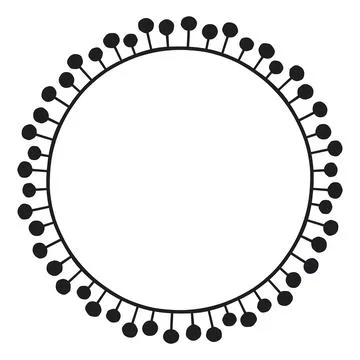 Floral border of circular shape, 2 Stock Illustration