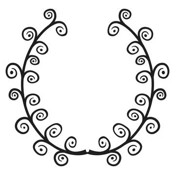 Floral border of circular shape, 4 Иллюстрация