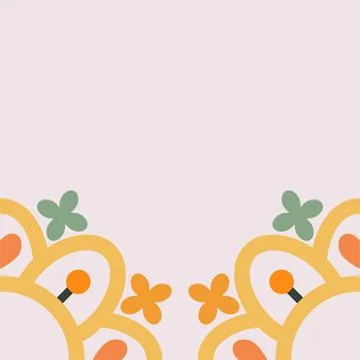 Floral border decoration Stock Illustration