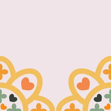 Floral border decoration Stock Illustration