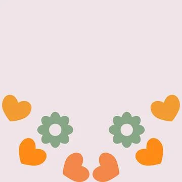 Floral border decoration Illustrazione stock