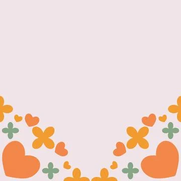 Floral border decoration Stock Illustration