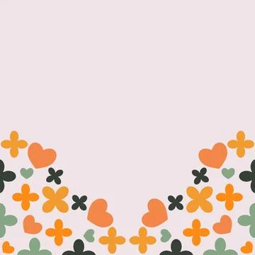 Floral border decoration Stock Illustration