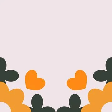 Floral border decoration Stock Illustration