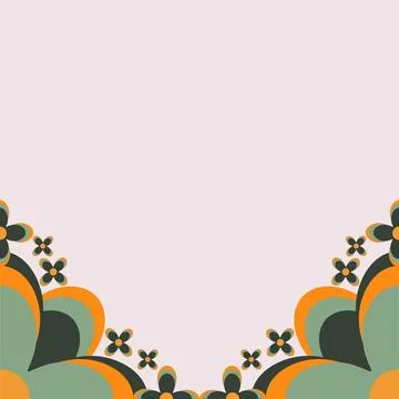 Floral border decoration Stock Illustration