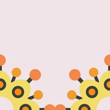 Floral border decoration Stock Illustration