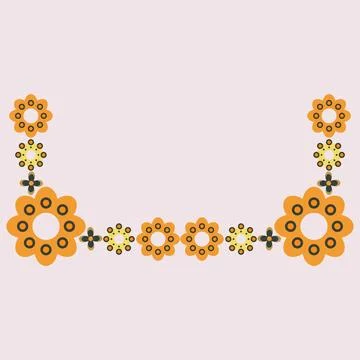 Floral border decoration Stock Illustration