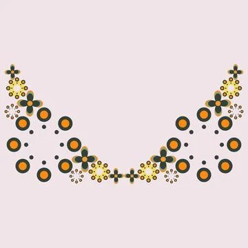 Floral border decoration Stock Illustration