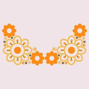 Floral border decoration Stock Illustration