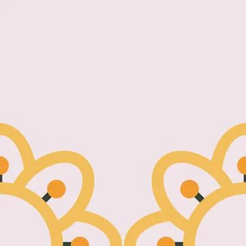 Floral border decoration Stock Illustration