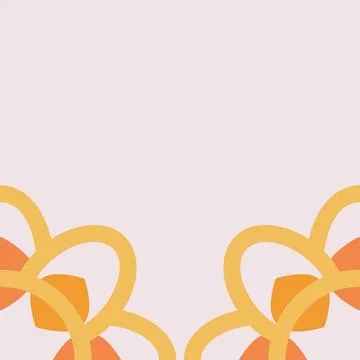 Floral border decoration Stock Illustration
