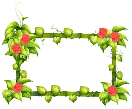 A floral border design Stock Illustration