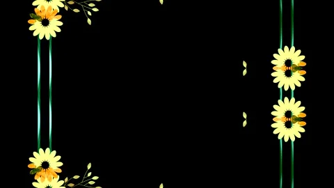 Floral Border Design Template Stock Footage 284396874