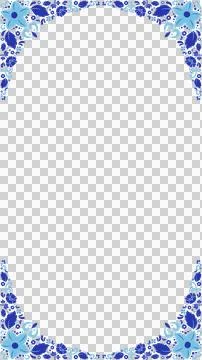 Floral border is forming in flat design with leaf swirls on transparent Stock Illustration