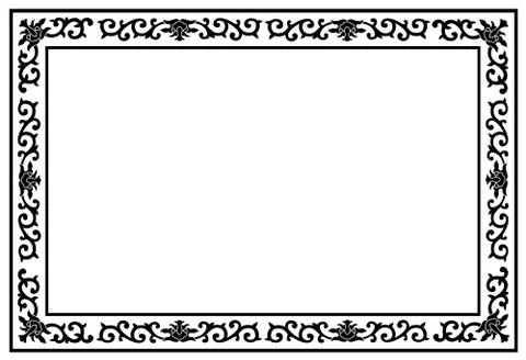 Floral border frame 스톡 일러스트