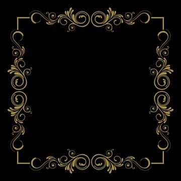 Floral border frame Illustrazione stock