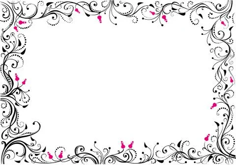 Floral border. Stock Illustration