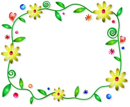 Floral Border Ilustração Stock