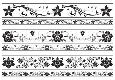 Floral border Stock Illustration