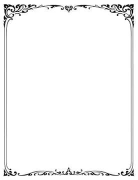 Floral border pattern frame Stock Illustration