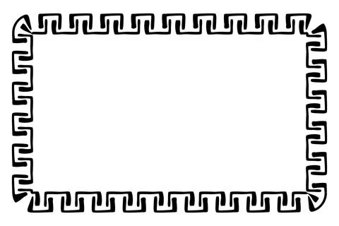 Floral Border - Sketch - Rectangle 01 05A 스톡 일러스트