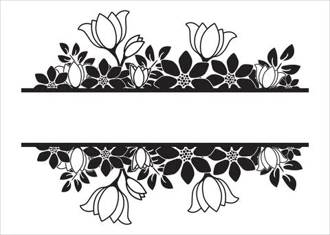 Floral border2 イラスト素材