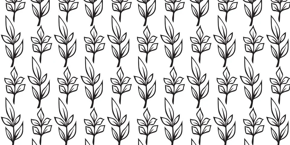Floral Botanical Seamless Pattern Background Stock Illustration