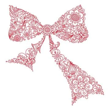 Floral bow. Stock Illustration