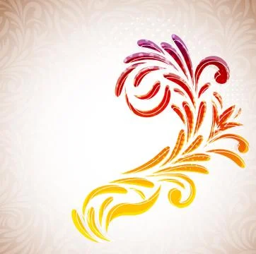 Floral branch Stock Illustration