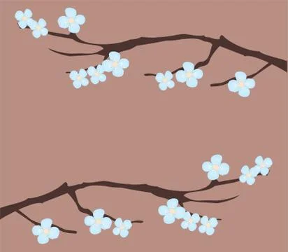 Floral branches Stock Illustration
