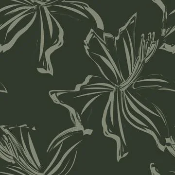 Floral Brush strokes Seamless Pattern Background Stock Illustration