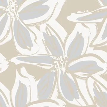 Floral Brush strokes Seamless Pattern Background Stock Illustration