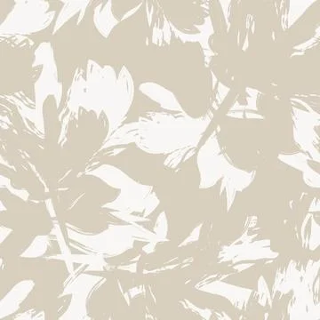 Floral Brush strokes Seamless Pattern Background Stock Illustration