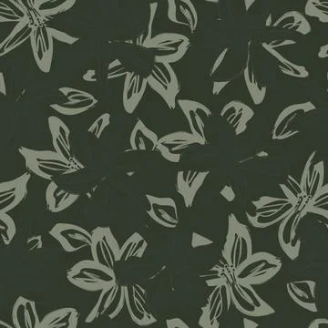 Floral Brush strokes Seamless Pattern Background Stock Illustration