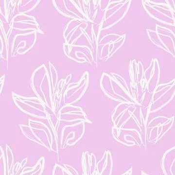 Floral Brush strokes Seamless Pattern Background Stock Illustration