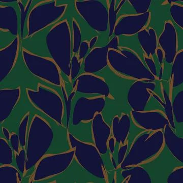 Floral Brush strokes Seamless Pattern Background Stock Illustration