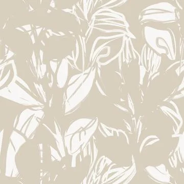 Floral Brush strokes Seamless Pattern Background 스톡 일러스트