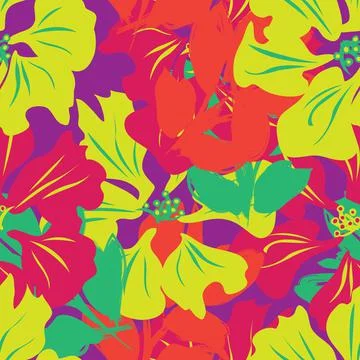 Floral Brush strokes Seamless Pattern Background Stockillustratie