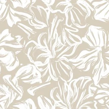 Floral Brush strokes Seamless Pattern Background Illustrazione stock